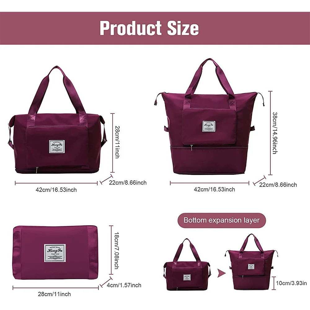 Waterproof Folding Travel Bags Tote Travel Luggage Bags for Women 2022 Large Capacity Multifunctional Travel Duffle Bags Handbag