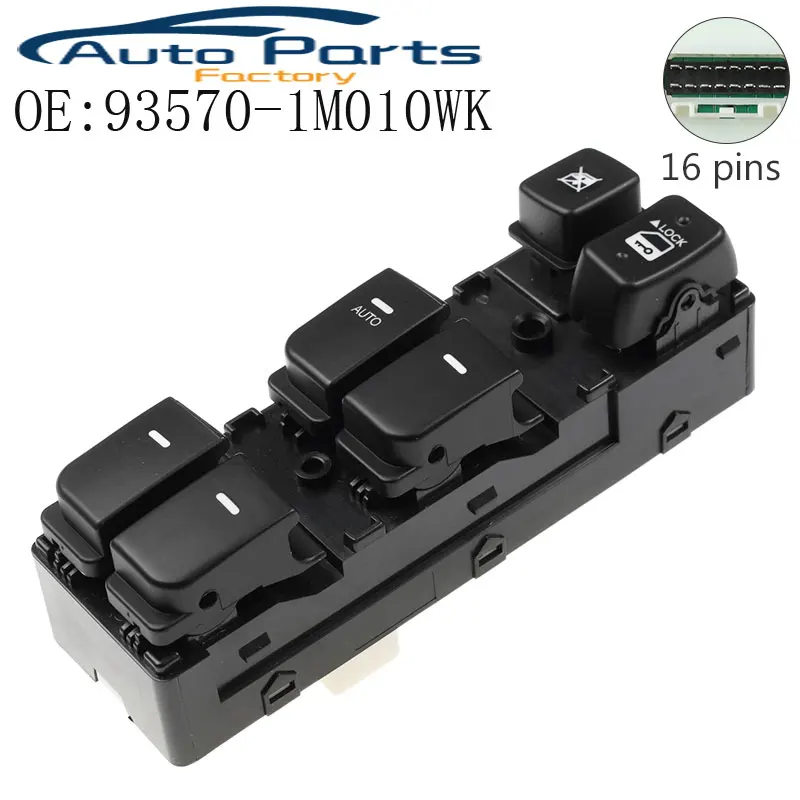 

New 16 Pins High Quality Power Window Switch For Kia Cerato Forte 2009-2013 93570-1M010WK 935701M010WK
