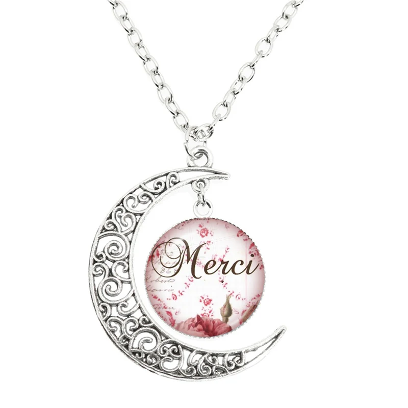 Ожерелье с кулоном в виде полумесяца для женщин и девушек