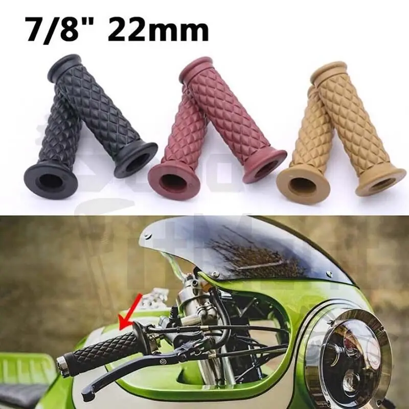 

Ручки мотоциклетные универсальные в стиле ретро, Резиновые Нескользящие, 7/8/22/24 мм