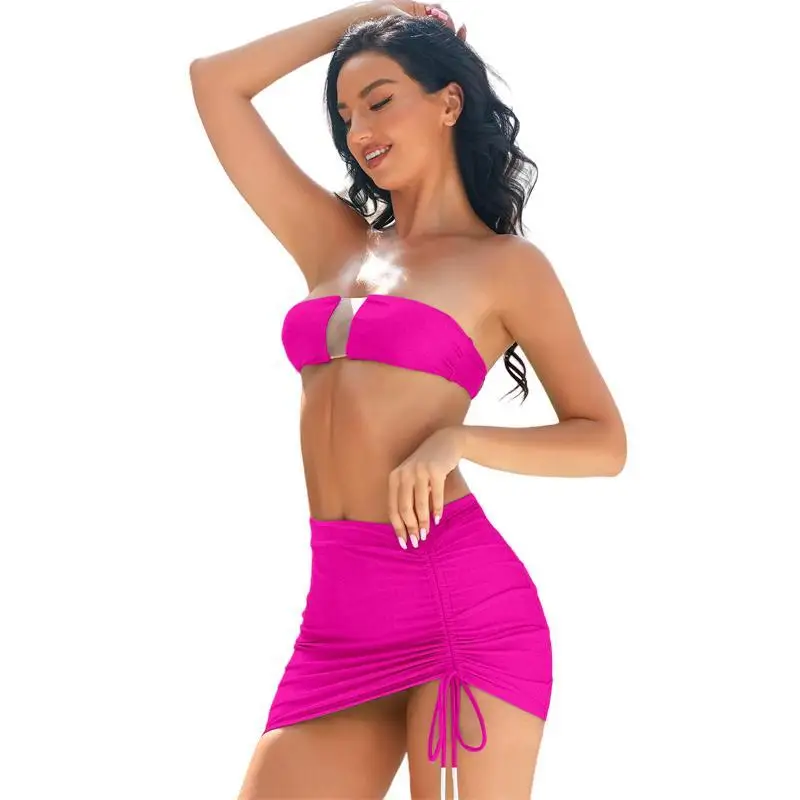 Купальник-бикини из трех предметов с юбкой