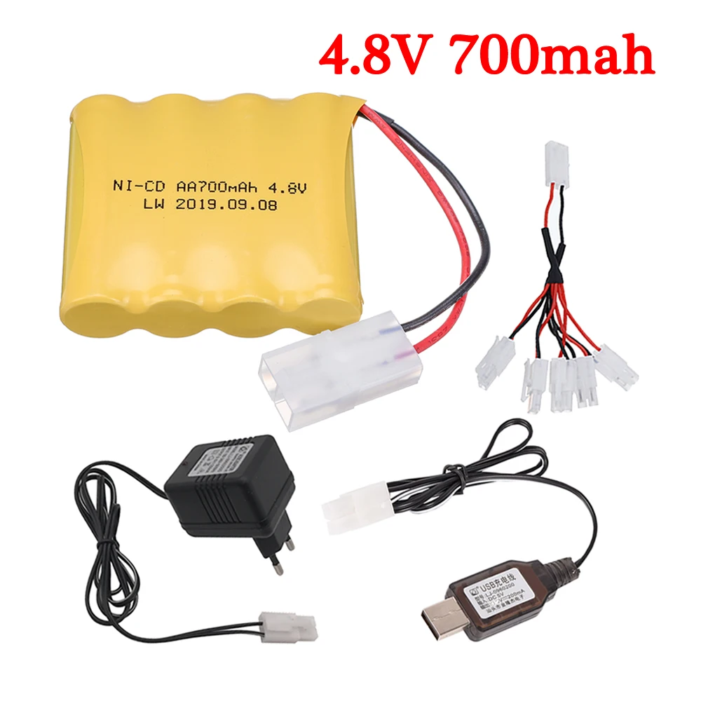 

Никель-кадмиевый аккумулятор 4,8 в, 700 мАч, разъем Tamiya для радиоуправляемых игрушек, автомобилей, грузовиков, танок, роботов, лодок, пистолетов...