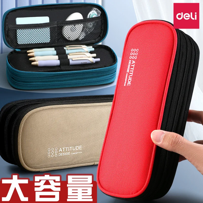 

Pen Bag Primary School Stationery Box Boy Style Girl Style Pencil Box Large -capacity British Style Stationery Bag