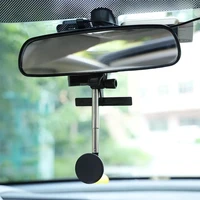 suitable for all mobile phone car rearview adjustable mirror holder stand 360 degree rotatable magnetic phone bracket support