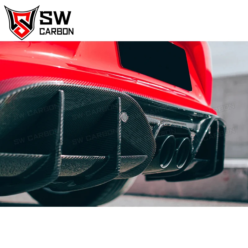 Задний диффузор высокого качества из углеродного волокна в стиле BK для Porsche Boxster