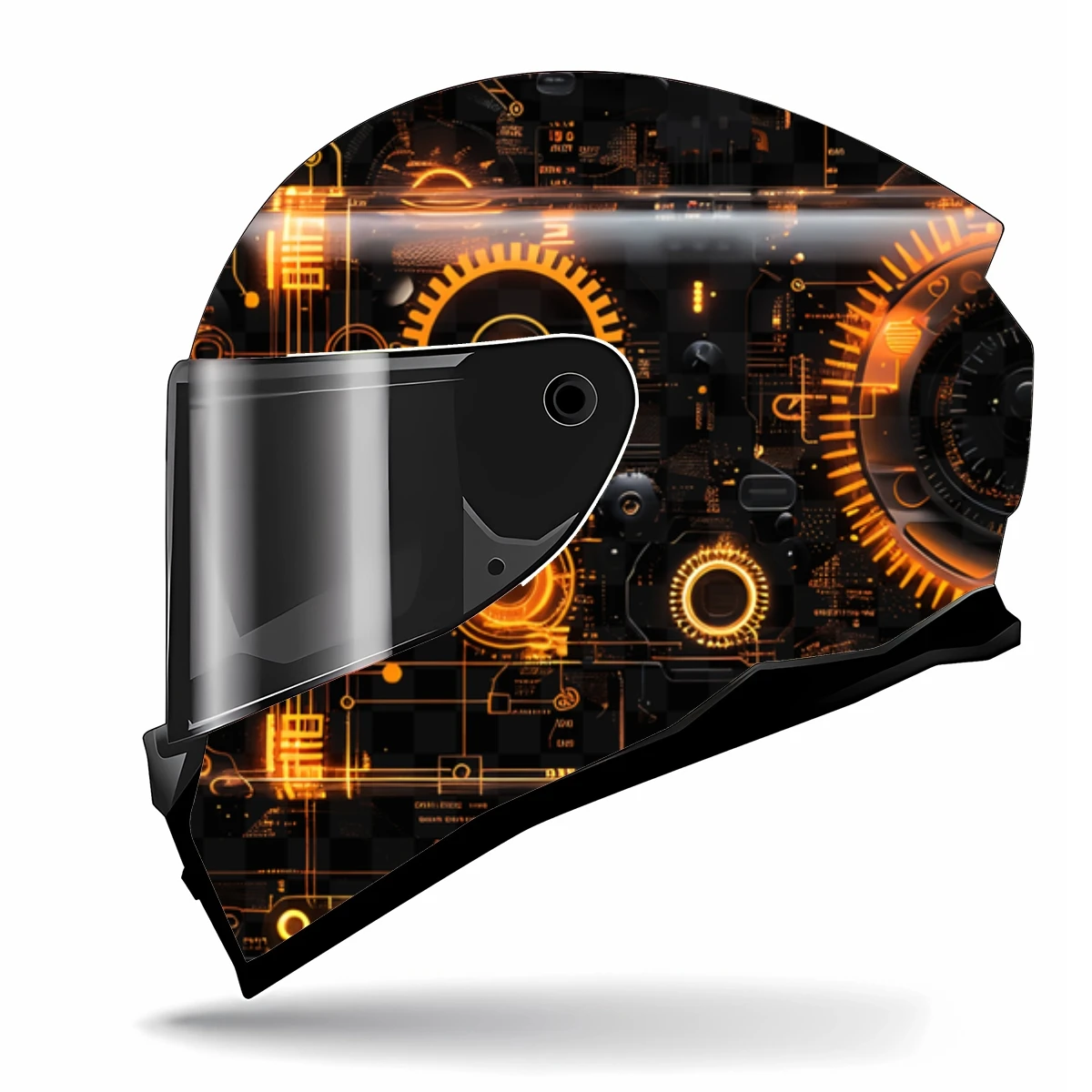 Абстрактная технология полная наклейка на шлем мотоциклетный гонки графическая