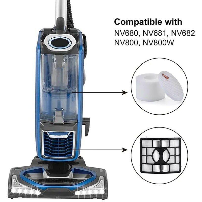 Replacement Filter Compatible For Shark NV680 NV681 NV682 NV800 Upright Vacuum Cleaner Accessories Parts
