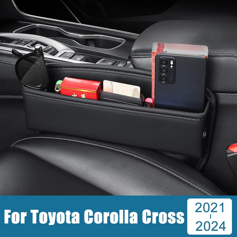 

For Toyota Corolla Cross XG10 2021 2022 2023 2024 Car Seat Crevice Slot Storage Phone Holder Box Multi-Functional Gap Bag Cover