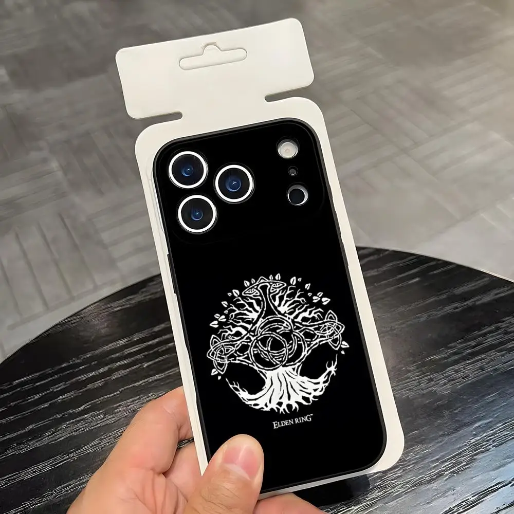 Фото Чехол для телефона E-Elden R-Ring для iPhone 17 Air 16 E Pro Max 15 14 13 Mini 12 Pro 11 Max Plus, черный, мягкий, силиконовый №2