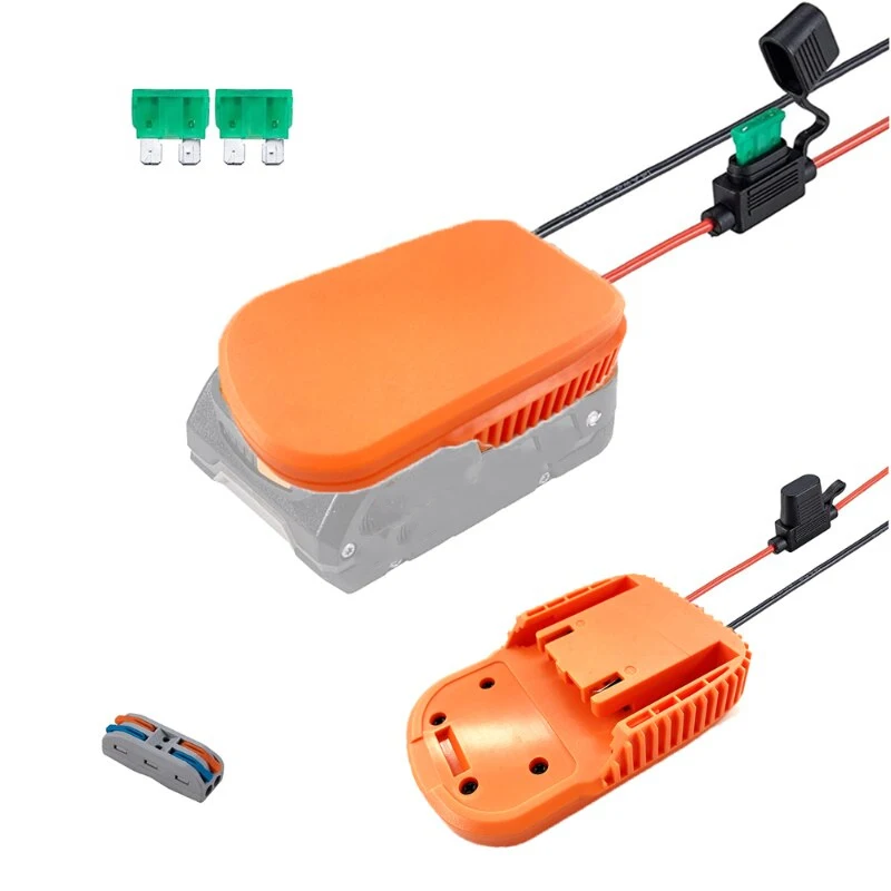 With Fuse For Ridgid Aeg 18v Hyper Li-ion Battery L1815r B1820r Diy Power Connector Battery Adapter Dock