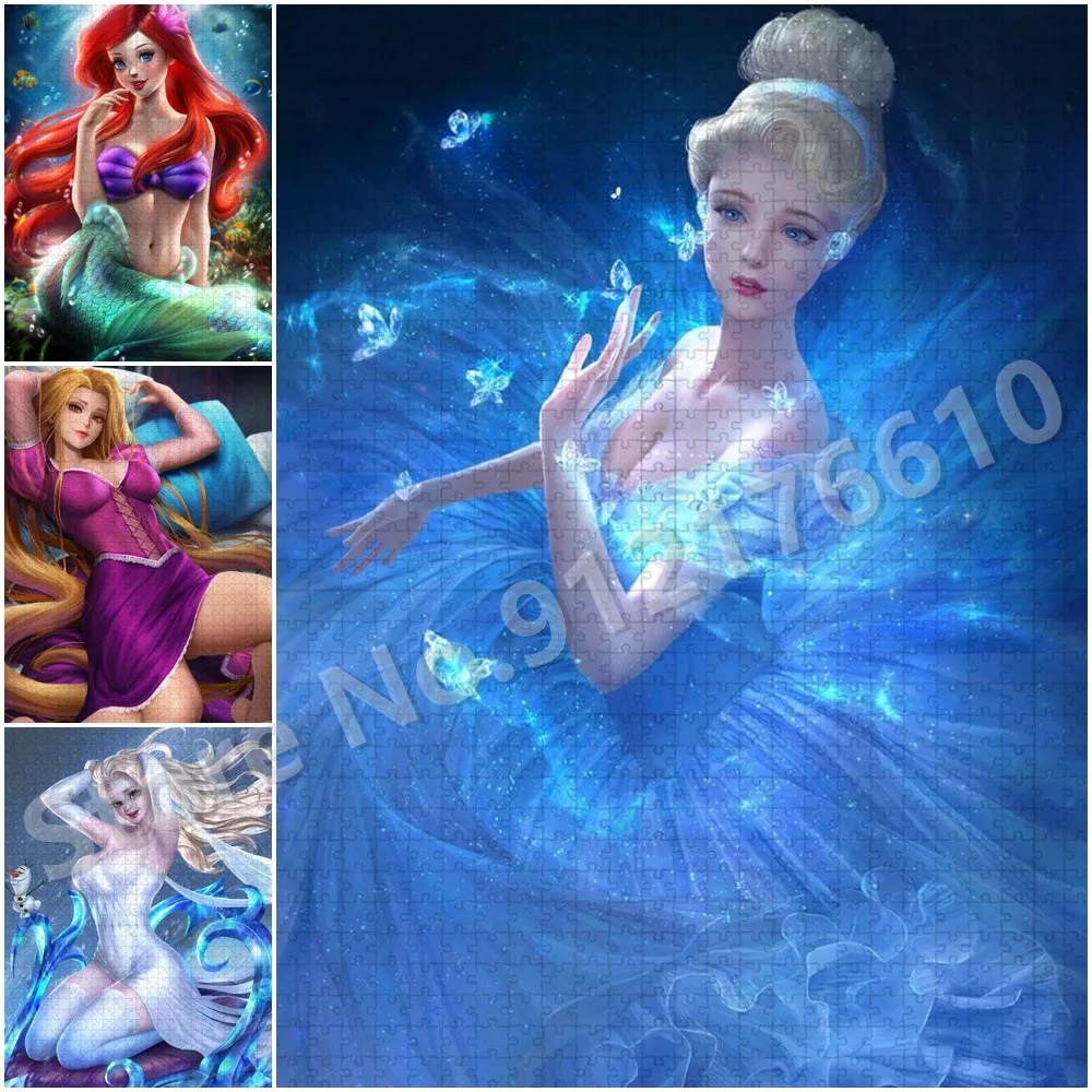 

Disney Принцесса 1000 штук головоломка маленькая Русалочка замороженная королева