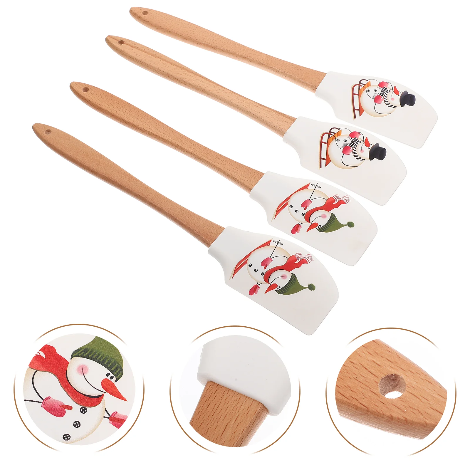 

Spatula Spreader Christmas Spatulas Silicone Baking Kitchen Cake Scraper Cheese Butterpancake Sandwich Holiday Snowman
