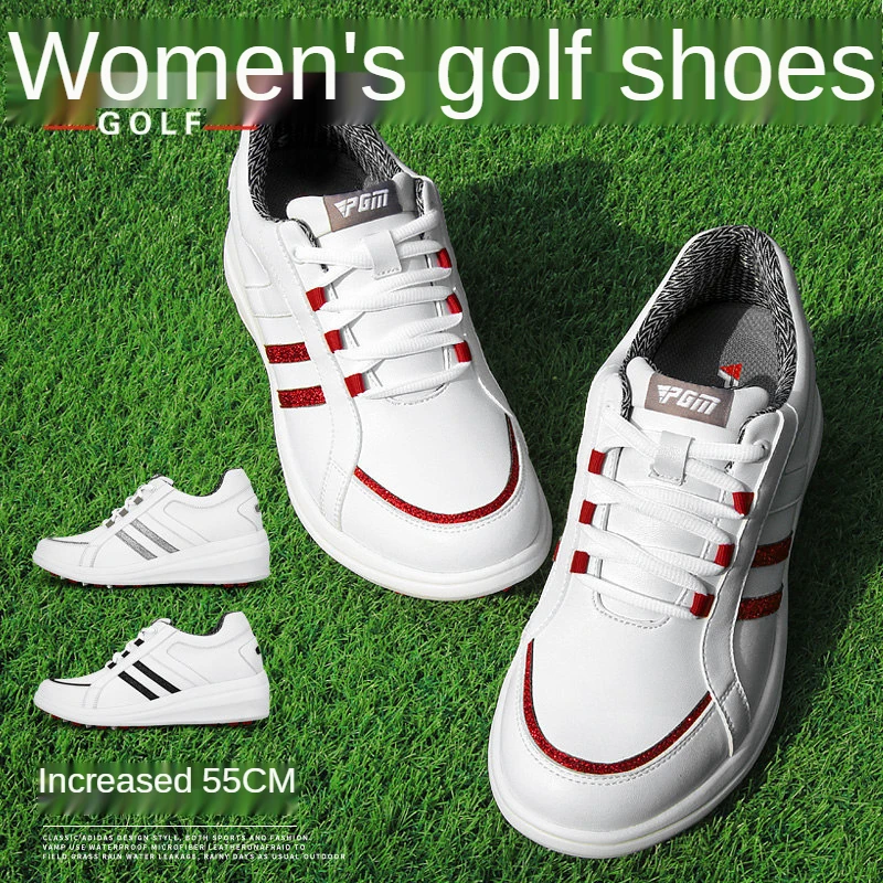 PGM Women's Golf Shoes High top Waterproof Breathable ladies inner heightened Women Sports Golf Course Non-slip Sneakers XZ147