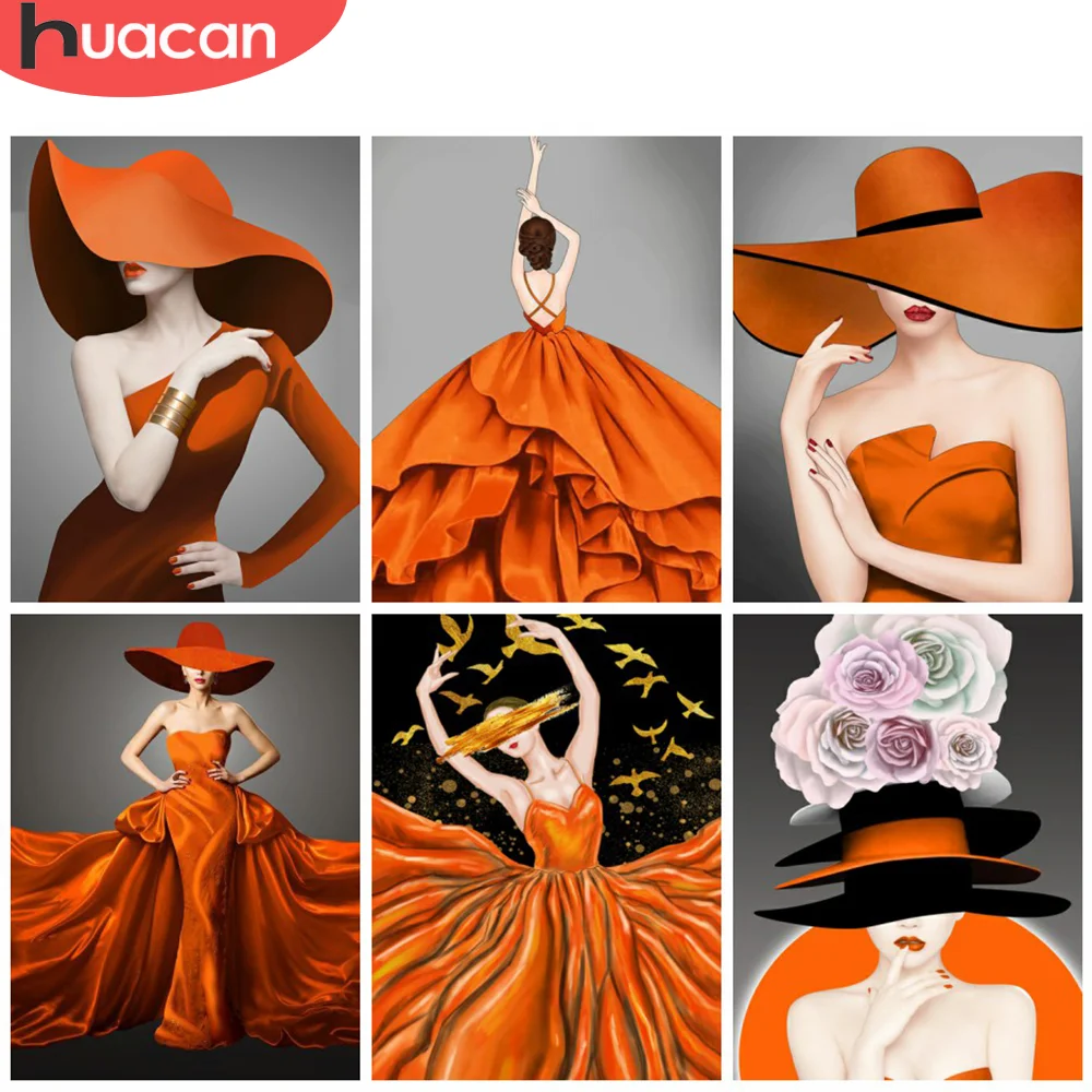 

Алмазная мозаика HUACAN 5D «сделай сам», картина с портретом, круглая вышивка, наборы для домашнего декора, подарок