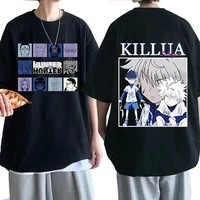 japanese anime hunter x hunter t shirt killua zoldyck graphic tees manga harajuku tops unisex t shirts male streetwear