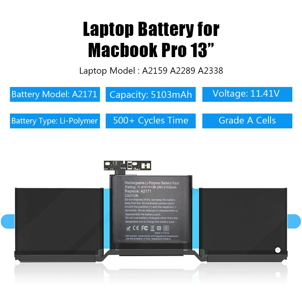 LISCN 58 2 Втч A2171 Аккумулятор для ноутбука Apple MacBook Retina 13 3 дюйма A2159 (2019 года) A2289 (2020 год)