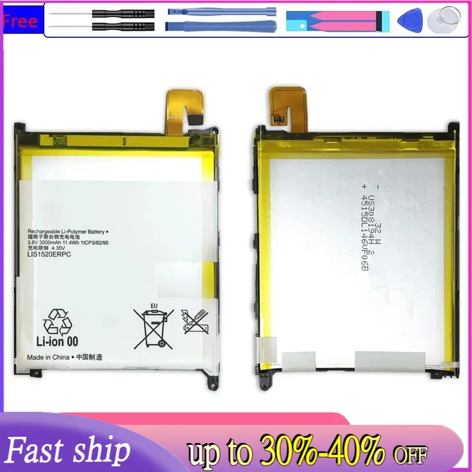 LIS1520ERPC 3000 мАч для SONY Xl39h Xperia Z Ultra C6802 Togari L4 ZU C6833 Высококачественный аккумулятор +
