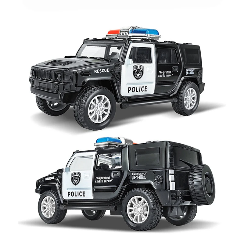 

Juguete de policía para niños modelo de coche con aleación fundida a presión vehículos todoterreno colección de regalos 1:43