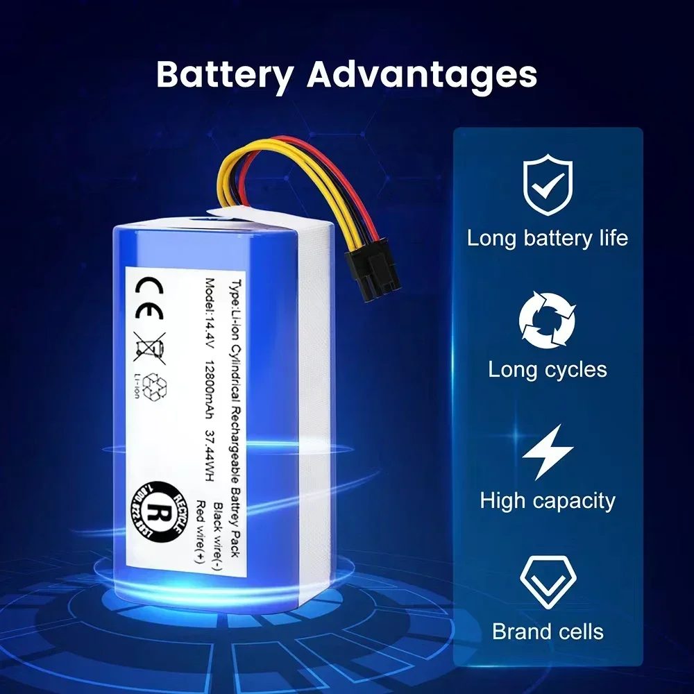 Литий-ионный аккумулятор 14 4 В 12800 мАч для Cecotec Conga 1290 1390 1490 1590