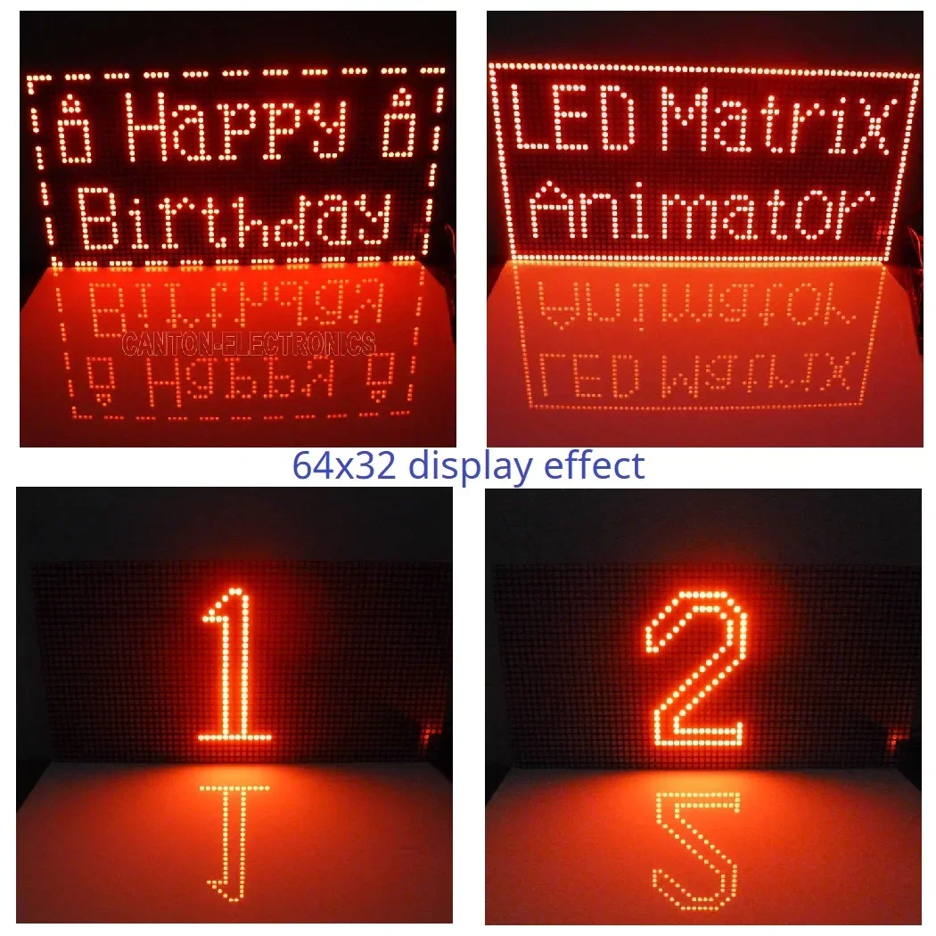 С кодом эскиза 64x16 матричный светодиодный экранный модуль для Arduino UNO MEGA NANO MICRO