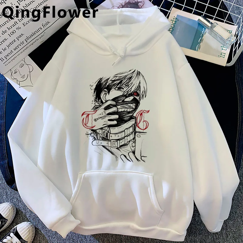 

Аниме Kaneki Ken Y2k Токийский Гуль толстовки мужские графические harajuku мужские свитшоты графика