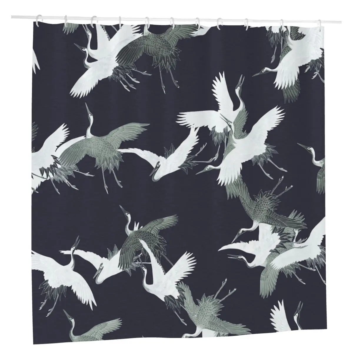 

Китайские шторы для душа Crane в китайском стиле, водонепроницаемые занавески из полиэстера для ванной комнаты, занавески для купания в китай...