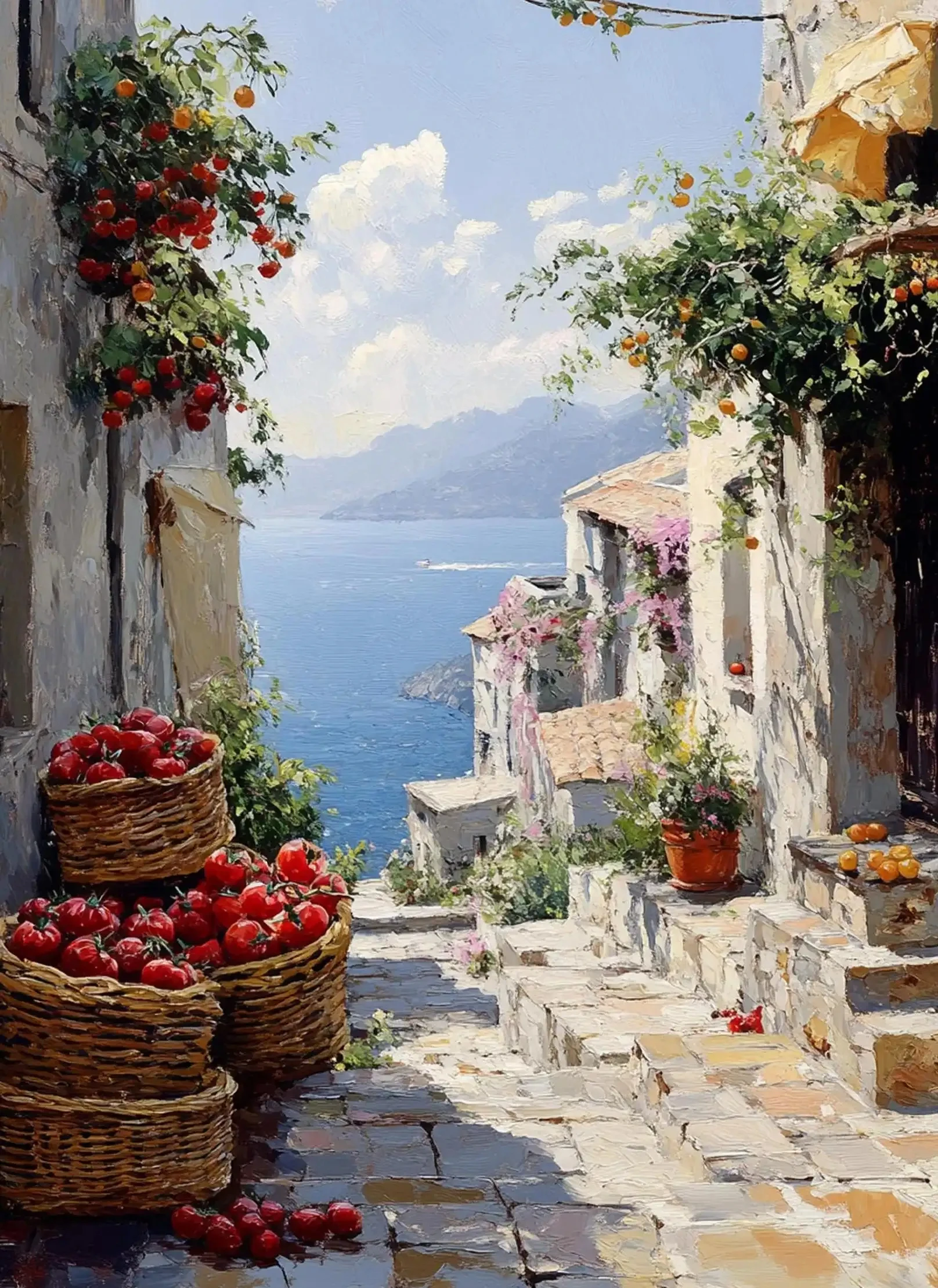 

Печать на холсте "Рыбалка Прибрежная Деревня"