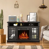 48" Fireplace TV Stand with 1400W Electric Fireplace for TVs Up To 50 Inches Living Room Furniture