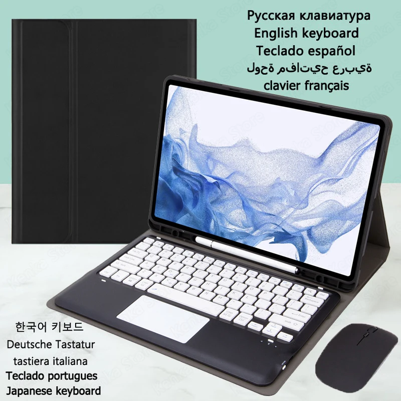

Funda Cover for Samsung Galaxy Tab S7 Fe Case 12.4 inch Touchpad Keyboard Case for Galaxy Tab S7 Plus Case S8 Plus Funda Teclado
