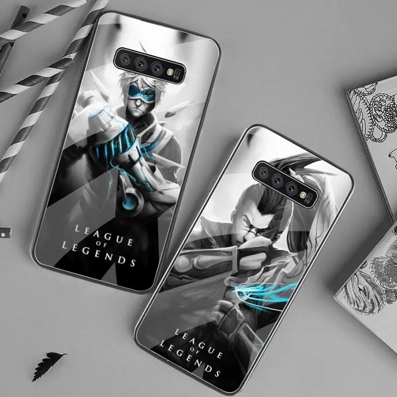

League of Legends lol Hero Phone Case Tempered Glass For Samsung S20 Ultra S7 S8 S9 S10 Note 8 9 10 Pro Plus Cover