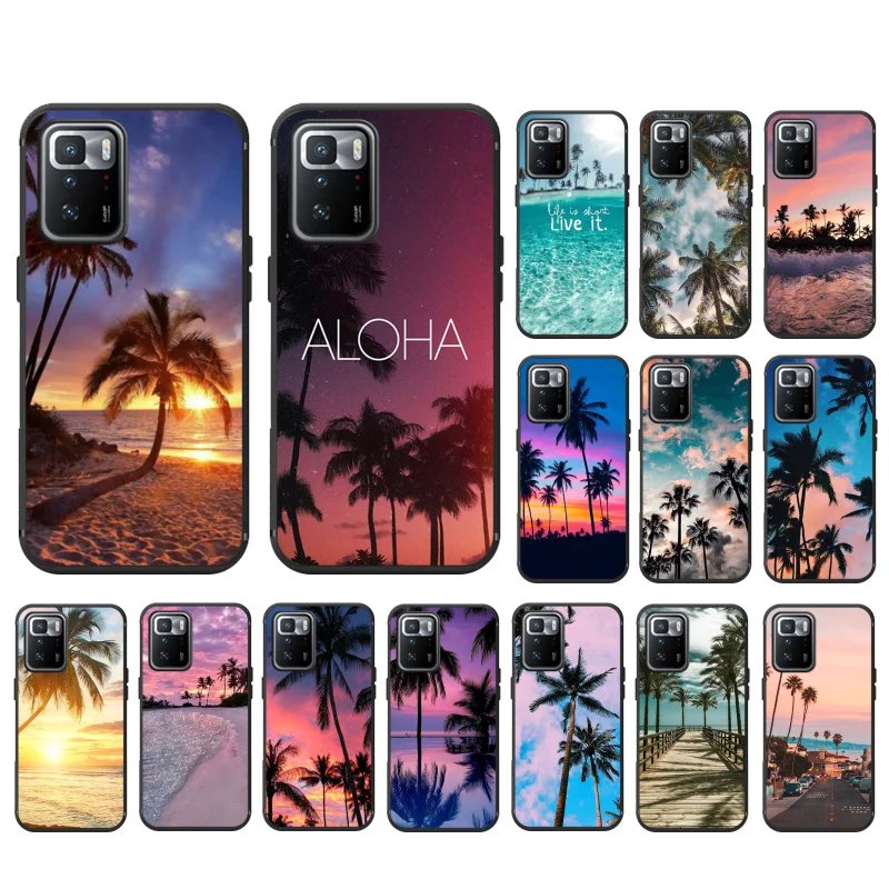 

Palm Summer Beach Sea Phone Case for Xiaomi Mi 11T 11lite 11T pro Poco X3 Pro Redmi Note8 Note10 Note9 Pro Note 11Redmi 10 9 9C