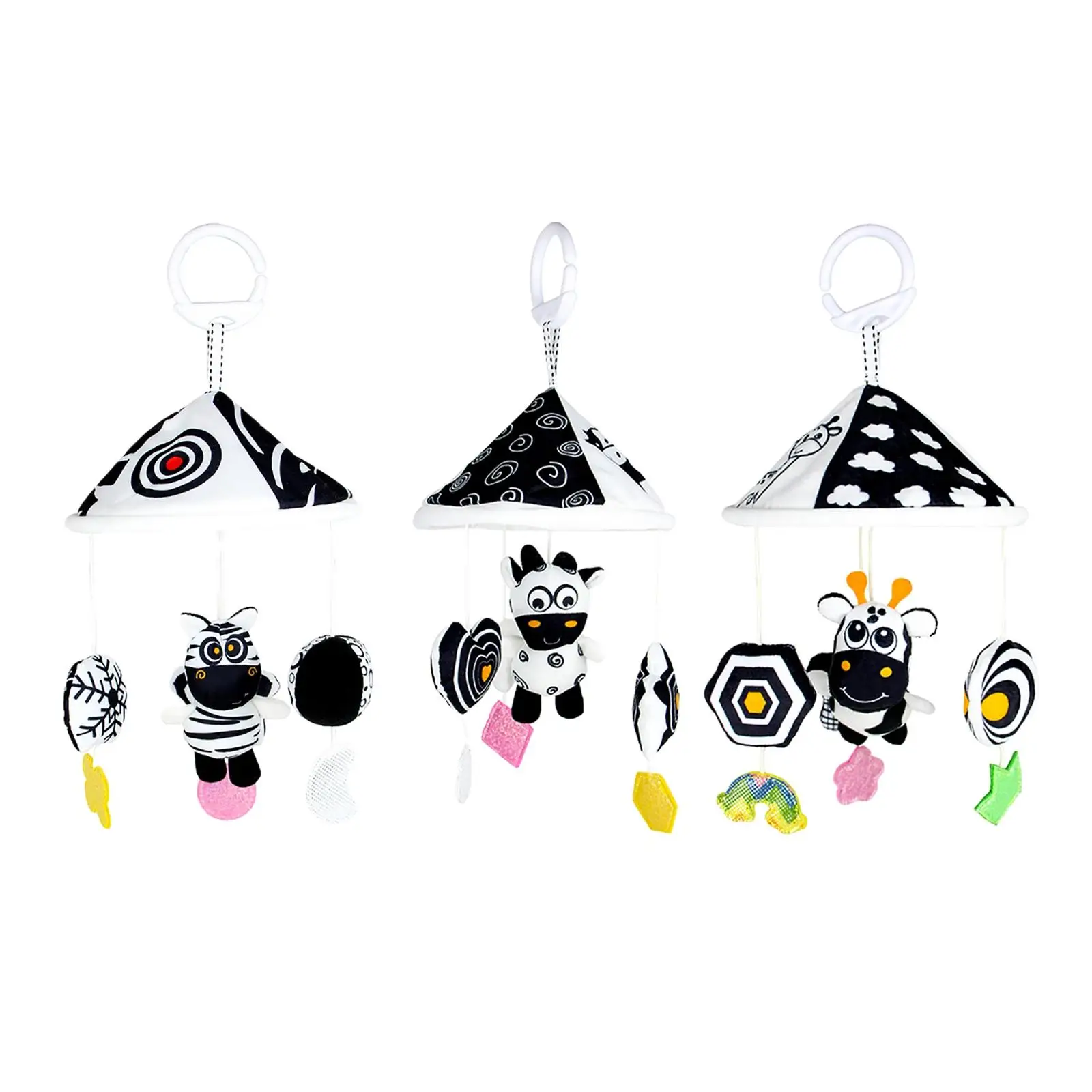 

My First Baby Crib Mobile, Hanging Baby Crib Rattles Bed Bell Toy Black and White Baby Mobile for Kids Boys Girls Birthday Gifts