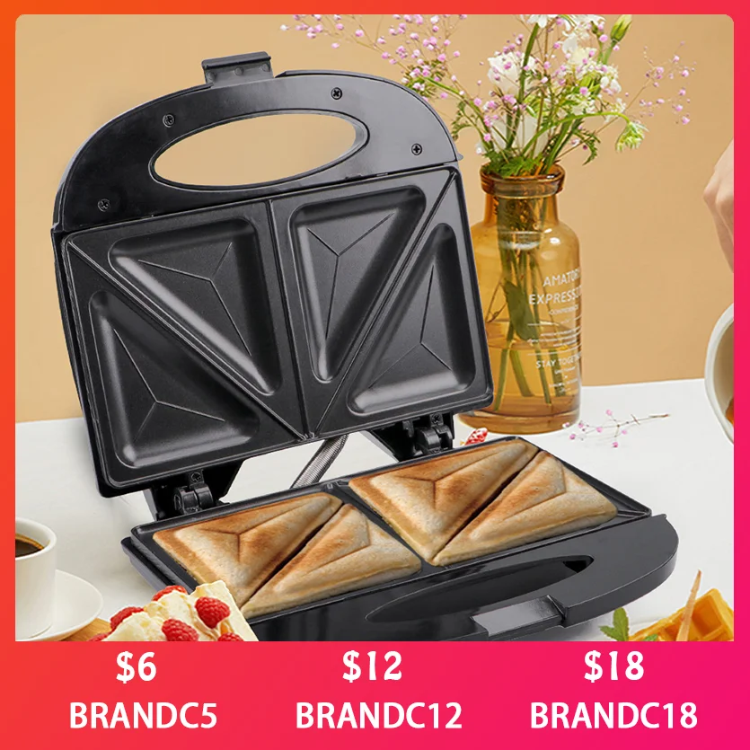 

Бытовая хлебопечка, многофункциональная машина для приготовления блинов, выпечки тортов, вафель, сэндвич-машина для завтрака, жареных яиц, ...