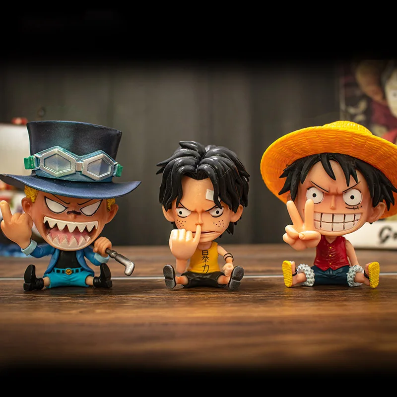 

[В наличии] 9 см цельная Аниме Фигурка обезьянка D. Luffy Roronoa Zoro Коллекционная модель куклы Подарки для детей автомобиль украшения Горячие