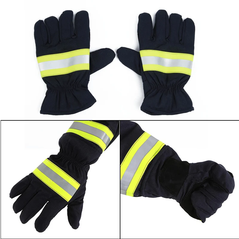 NEW Professional Anti Fire Gloves Flame Retardant For Cold Weather For Welding Heat Resistant Reflective Strap enlarge