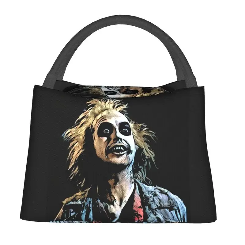 

Изолированные ланч-пакеты Beetlejuice с призраками для открытого пикника Тим Бёртон Готическая пленка герметичный термоохладитель коробка бенто для женщин