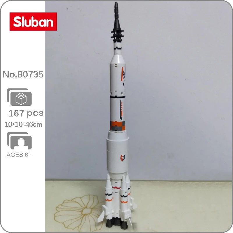 

Sluban B0735 Space Adventure Rocket 2-in-1 Aircraft Plane Astronaut 3D Model Mini Blocks Bricks Building Toy For Children No Box