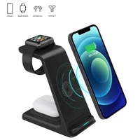 15w wireless charger stand for iphone 13 12 11 xr 8 apple watch 3 in 1 qi fast charging dock station for airpods pro iwatch 7 6