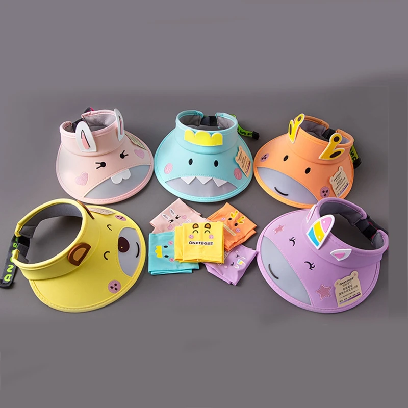 Детская летняя шляпа с козырьком и мультяшными ушками |