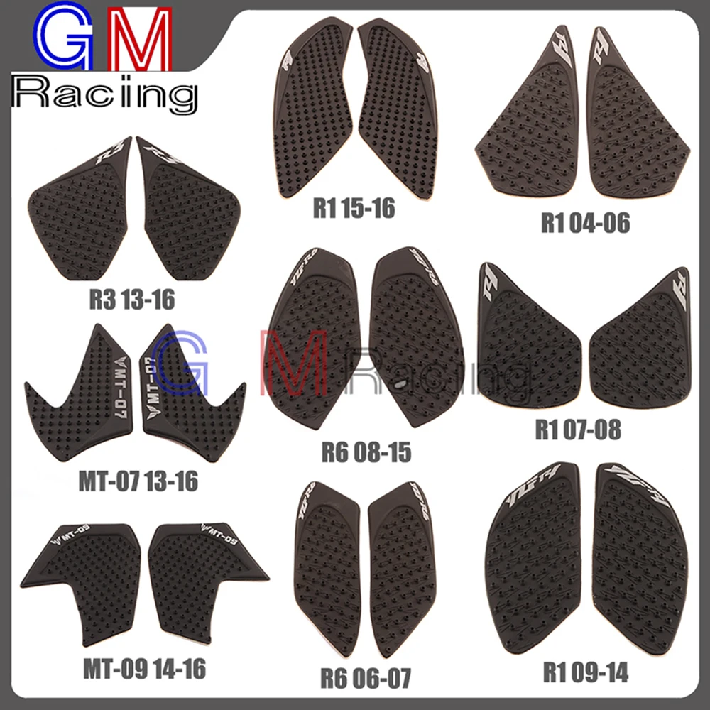 

Anti slip Tank Pad Side Gas Knee Grip Traction Pads Sticker Decals For YAMAHA YZF R1 R3 R6 MT07 MT-07 MT09 MT-09 FZ07 FZ09 FZ-07