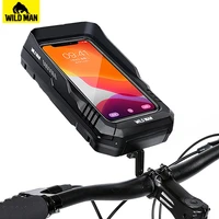 wild man bike bag handlebar eva hard shell bicycle bag phone 6 8 sensitive touch screen cycling bag waterproof mtb accessories