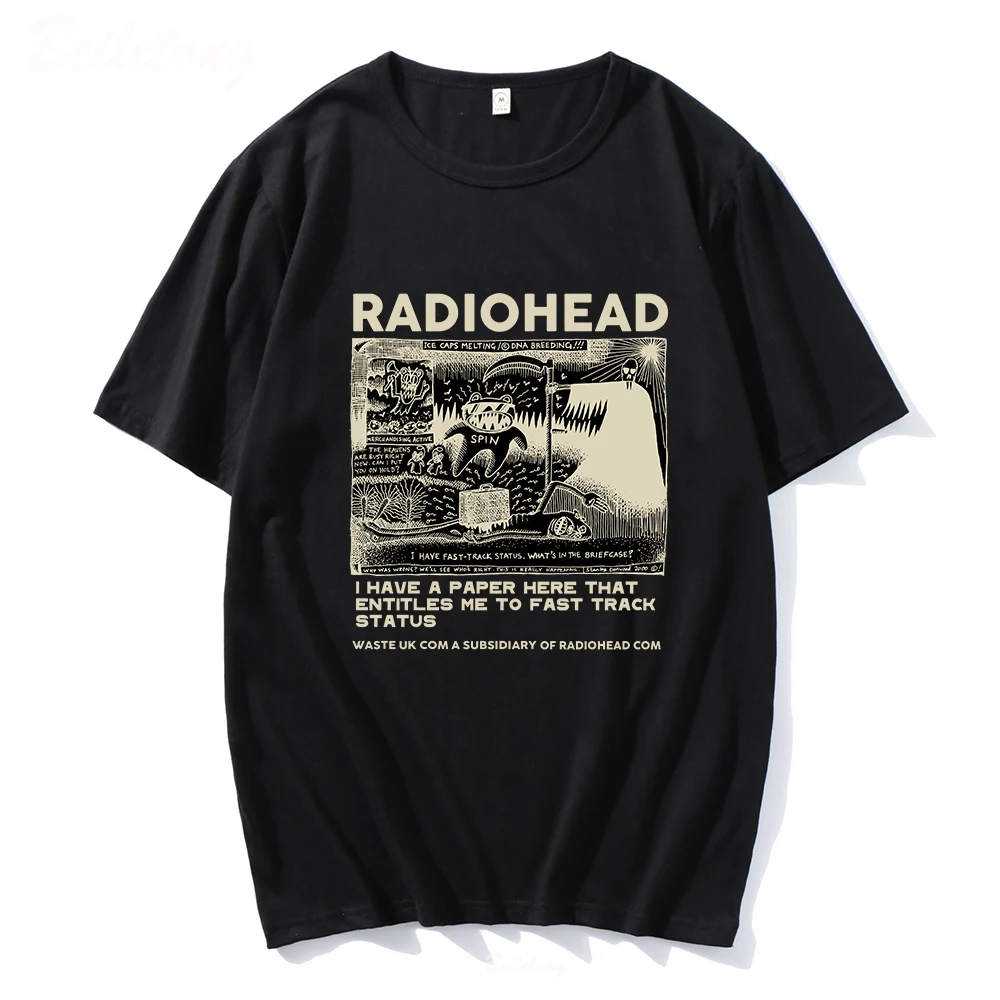 

Футболка радио-head, мужские винтажные футболки, топы, Северная Америка, туристический рок-мальчик, рубашки, Мужская Уличная одежда в стиле хип-хоп, хлопковая Футболка большого размера