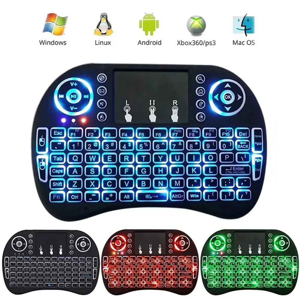 

I8 Mini Wireless Keyboard With Touchpad 2.4G Tablet Keyboard Colorful Gaming Wireless Keyboard And Mouse For PS4 Smart TV