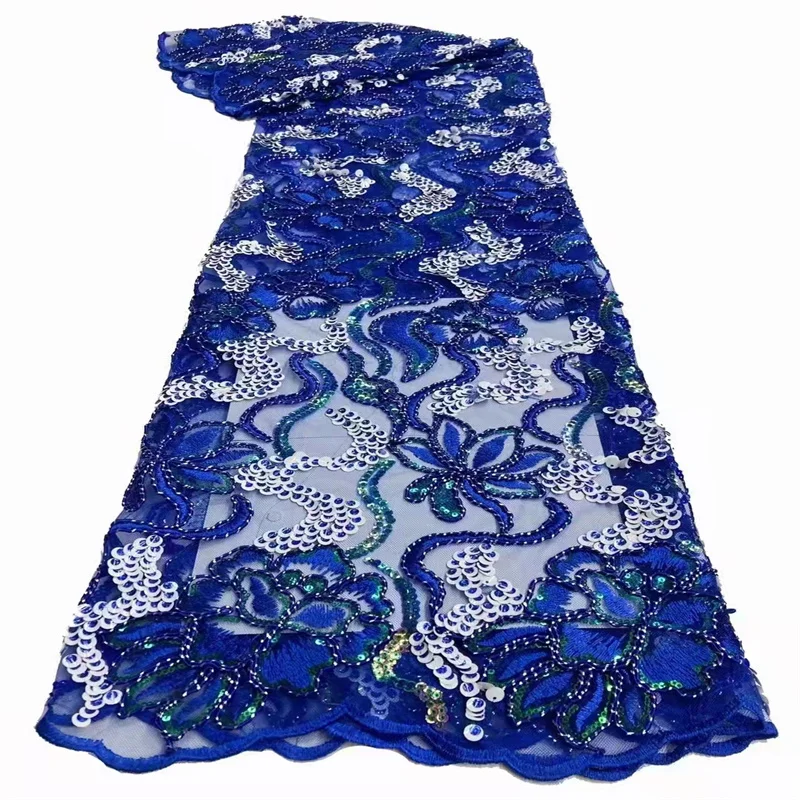 

Нигерийская Свадебная кружевная ткань 2022, Высококачественная африканская швейцарская вуаль, вышивка 3D блестками, сетчатая Кружевная Ткань...