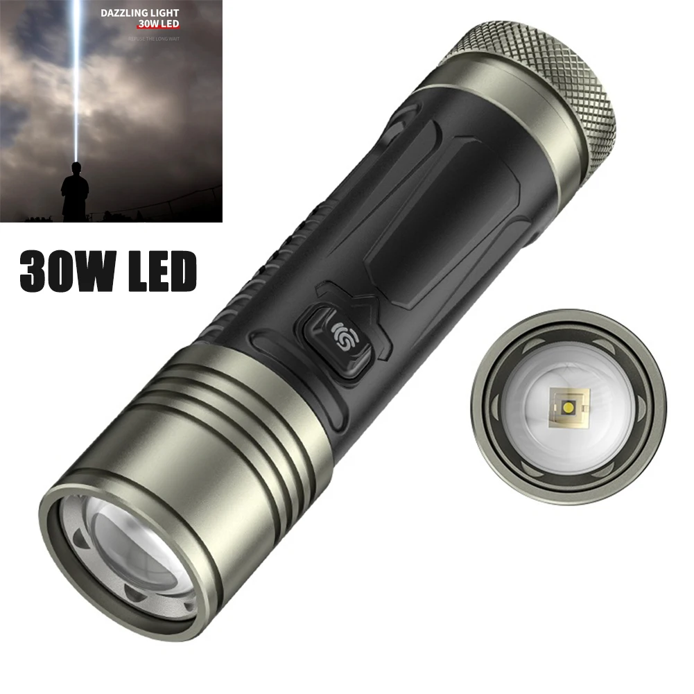 

Мощный фонарик с телескопическим зумом, 1000 лм, степень защиты IPX5