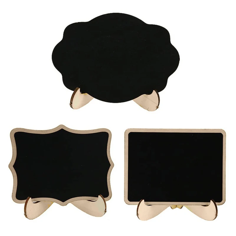 

2Pcs Christmas Wooden Mini Blackboard Cloud Shape Table Sign Memo Message Stand Chalk Board Wedding Party Decoration Supplies