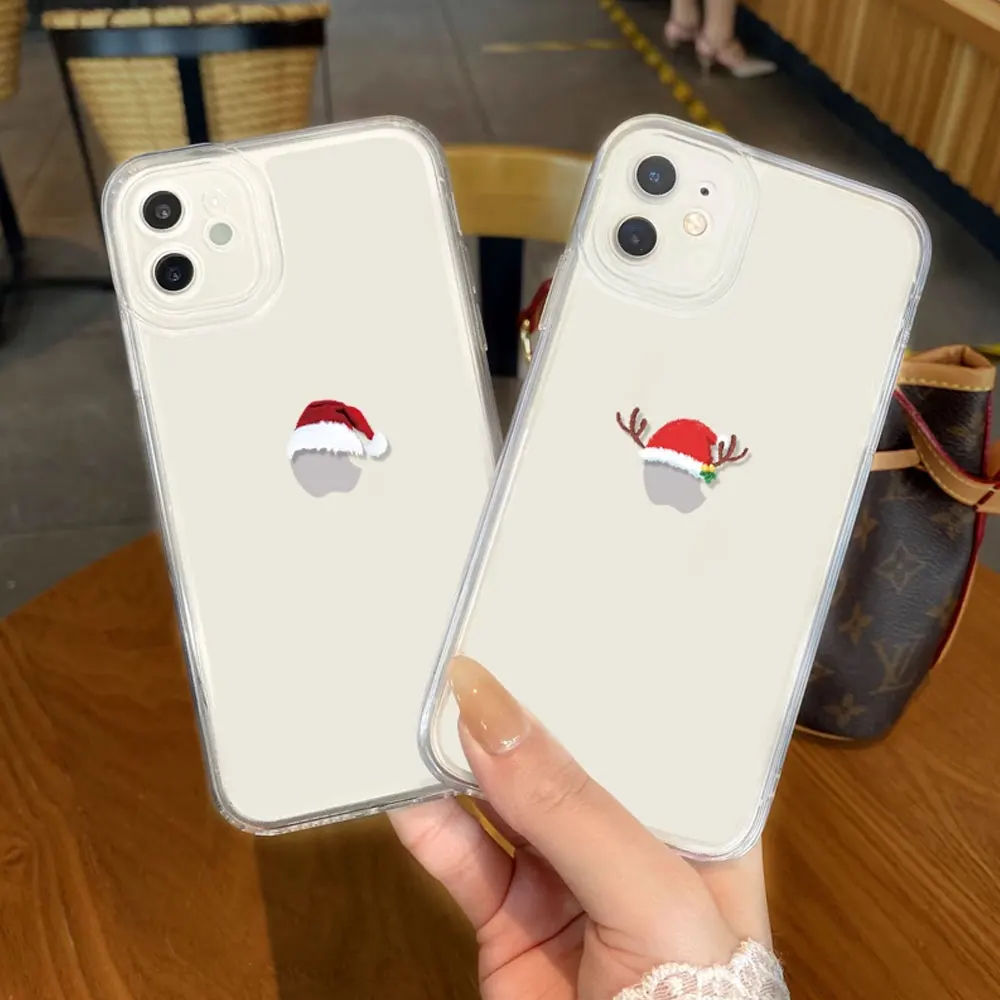 Милый рождественский чехол для телефона с изображением Санта-Клауса и лося IPhone 13