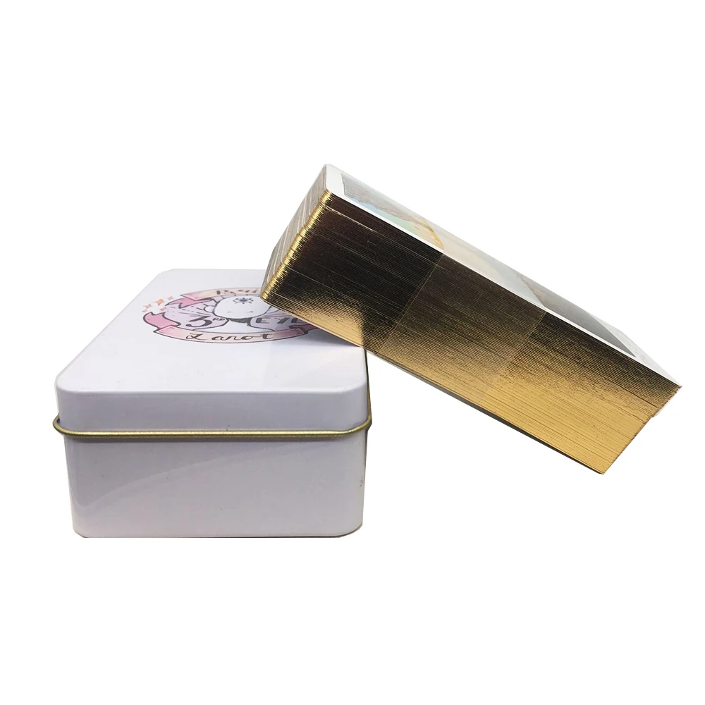 

Iron Box Britts Third Eye Tarot Deck Bronzing Gold Card Games Fate Divination Forecast Oracle Cards Quality Black-core Paper