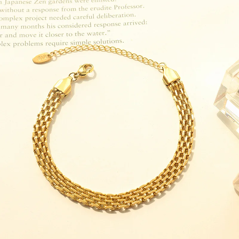 

Temperament Bracelet Tie Chain Ins Style Geometric Handmade Jewelry Fashion Simple Daily Accessories Suitable for Women