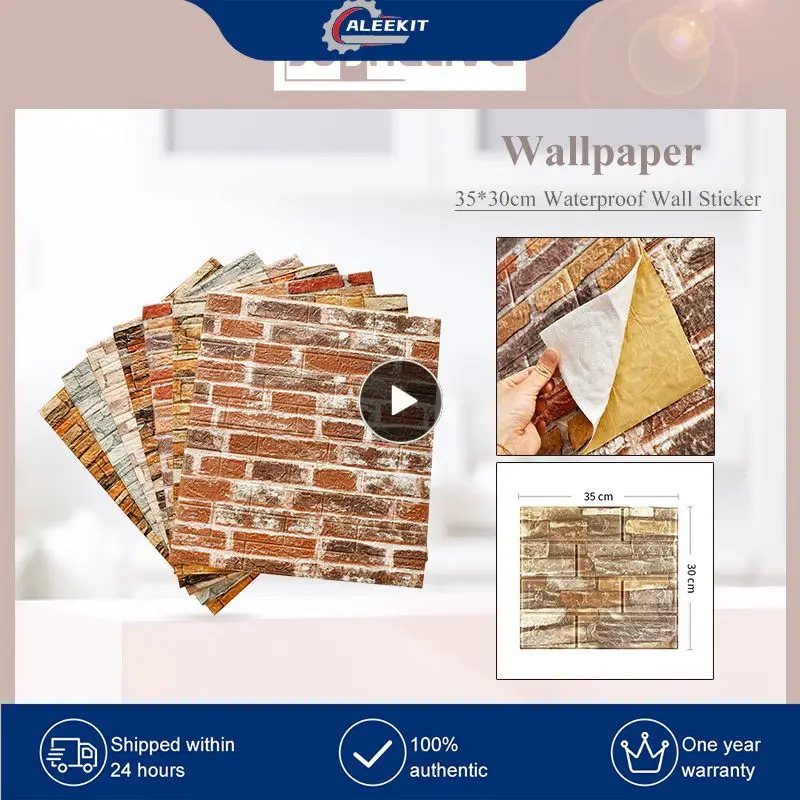 

1~40PCS Home Self Adhesive Wallpaper Waterproof 3D Brick Wall Panel Living Room Brick Stickers Bedroom Kid Brick Wall Papers